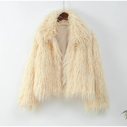 Short Fur Coat with Long Sleeves