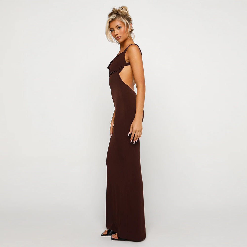 Sleeveless Backless Bodycon Maxi Dress