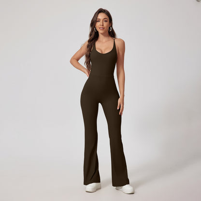 Tight Yoga Hip Lifting Sport Fitness Jumpsuit