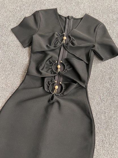 Metal Detail Slim-Fit Dress