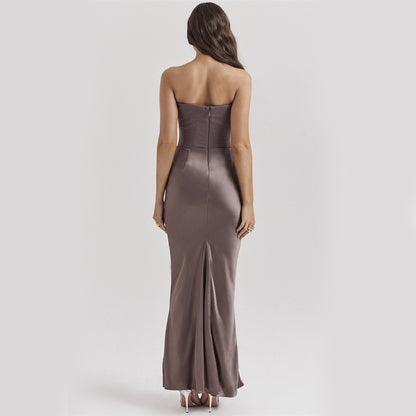 Slim Tube Top Backless Dress